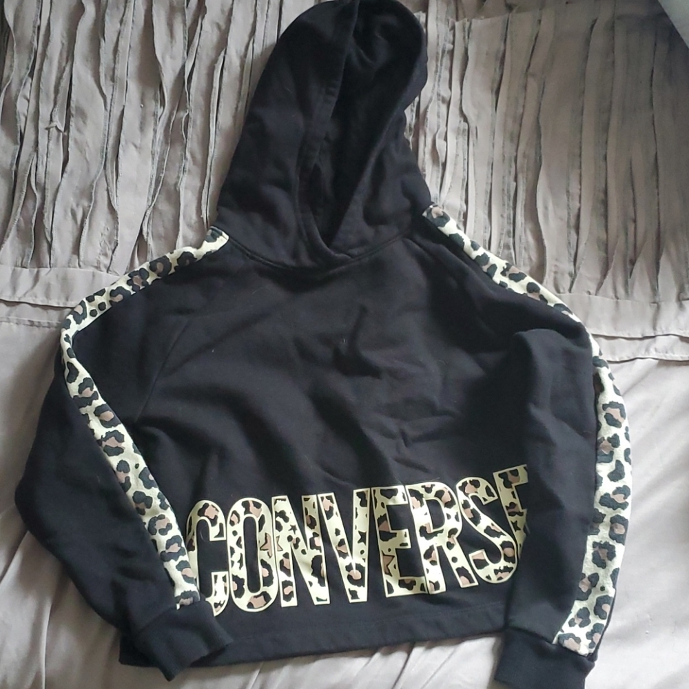 Girls converse cropped hoodie